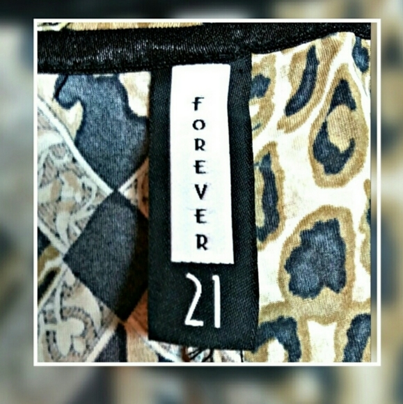 Forever 21 Animal Print Sequinned Top Size Medium - Picture 4 of 4